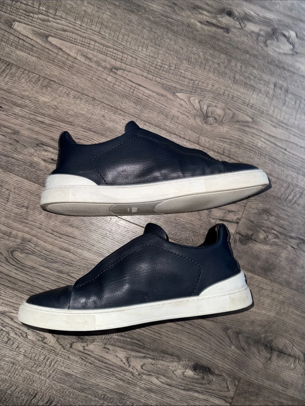 Authentic navy Zegna triple Stich second skins